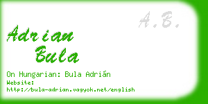 adrian bula business card